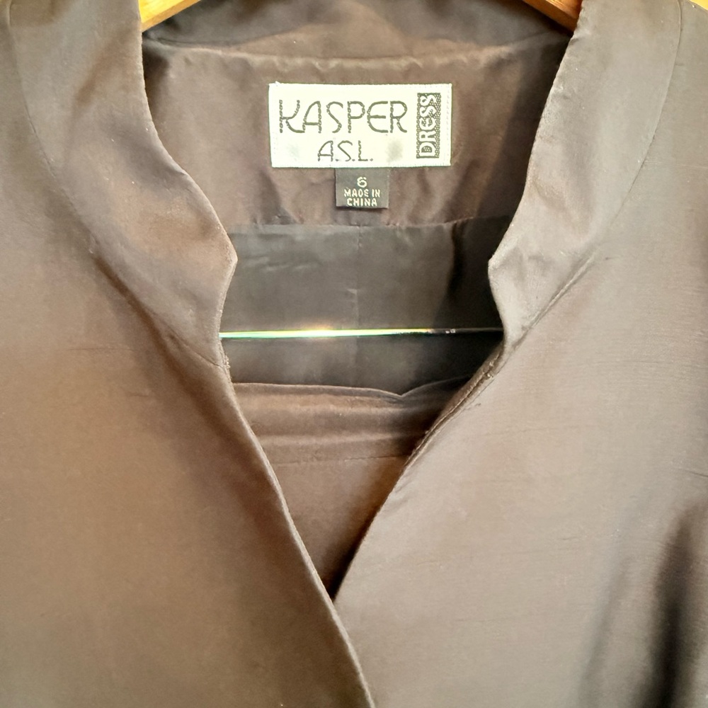 Kasper A.S.L. Black Jacket & Skirt Suit